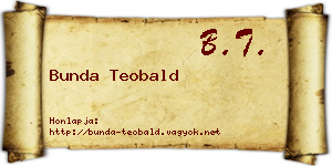 Bunda Teobald névjegykártya